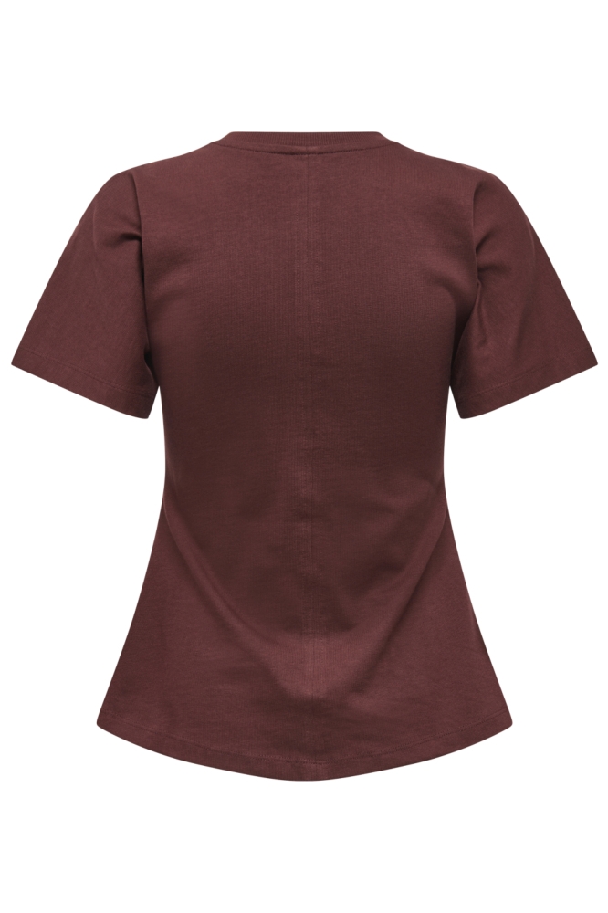 ONLMARIE LIFE S/S RUCHING TOP JRS N 15365258 RUM RAISIN